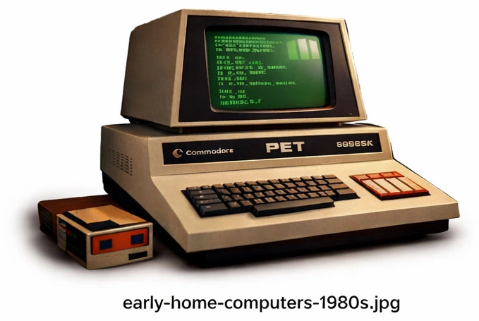 Commodore PET early home computer used to learn BASIC programming in the 1980s
